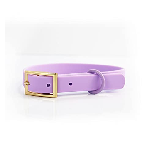 Hundeleine Wasserdichtes Hundehalsband und Leinen-Set Verstellbares PVC-Hundehalsband-Set (Color : Purple Collar, Size : M) von EBSBAG