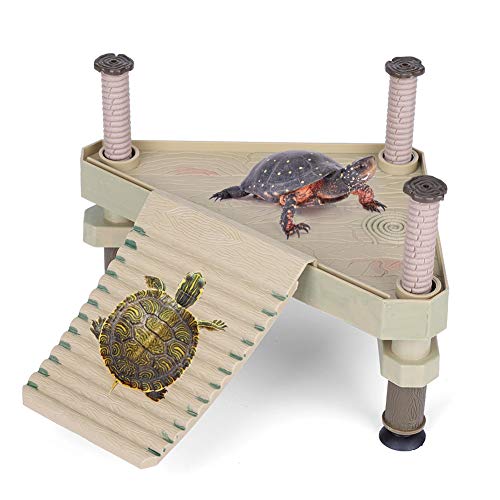 EBTOOLS Schwimmende Turtle Pier, Schwimmende Plattform für Reptilien Turtle Plattformz Aquarium Reptile Frosch Pier Turtle Pier Schwimmende mit Rampe Leiter von EBTOOLS