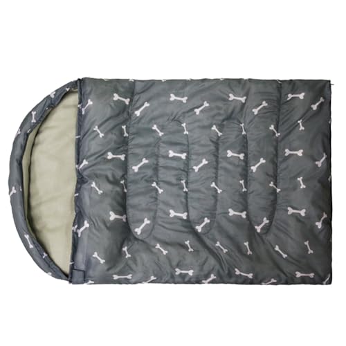 ECLAYA Wasserdichter, Warmer Haustier-Schlafsack, Outdoor-Camping-Hundebett, Decke, Plüschkissen, Matratze, Kordelzug, Haustierbett, Zwingermatte, B, Einfache Installation von ECLAYA