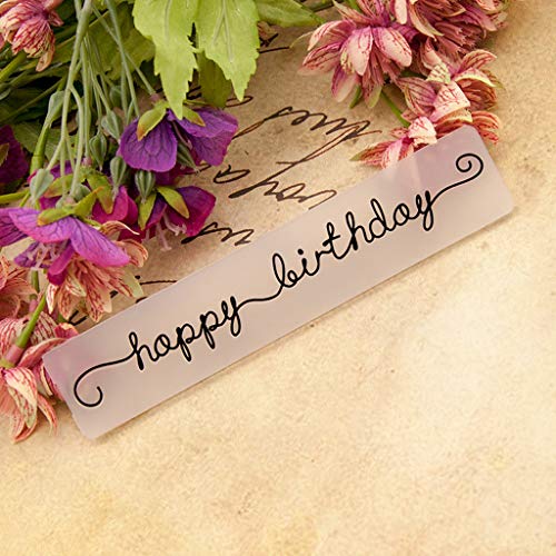 ECMQS Alles Gute Zum Geburtstag DIY Kunststoff Embossing Folder Prägefolder, Waschbar Reusable Schablone Für Sammelalbum Fotoalbum Karte Machen Dekoration Handwerk von ECMQS