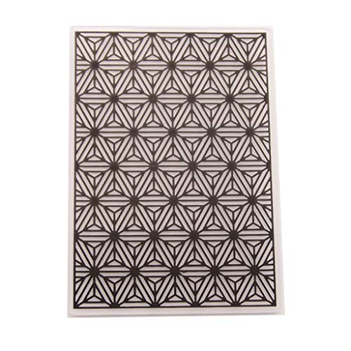 ECMQS Hexagon DIY Kunststoff Embossing Folder Prägefolder, Waschbar Reusable Schablone Für Sammelalbum Fotoalbum Karte Machen Dekoration Handwerk von ECMQS