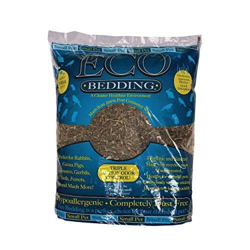 ECO BEDDING FiberCore, staubfreie Papierstreu für kleine Haustiere und Vögel, hergestellt in den USA (1,4 kg) von ECO BEDDING