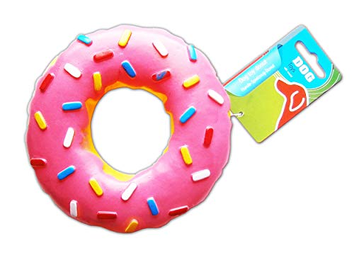 ECO Hunde-Spielzeug-Donut Geräusch Ø15cm Hundespielzeug Hund Quitsch Dog Toys 4-Varianten (Pink) von ECO