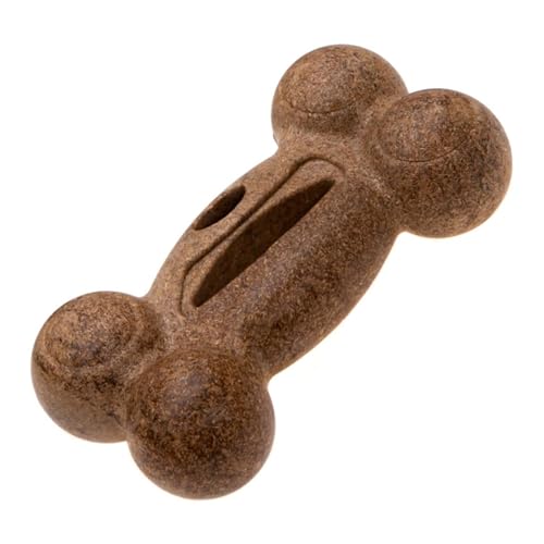 ECOMFY Starkes Hunde-Kauspielzeug für aggressive Kauer, Snacky Bone 16 cm Holz Eco Line Kauspielzeug für Hunde, Platz für Leckerlis, sensorisches Spielzeug, duftend, langlebig von ECOMFY BY AQUAEL