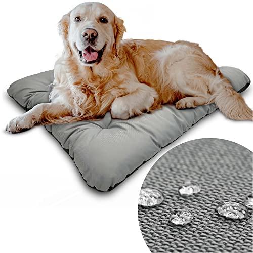 Hundebett Hundematte Hundematratze Schlafplatz für Hunde Katzenbett Tierbett Wasserdicht (120x80 cm) von EDANTI