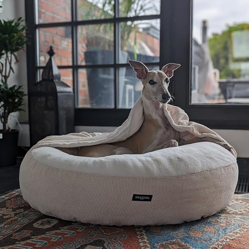 EDEL&SCHNELL Hundebett Wechselbezug beige 125 cm Ersatz Bezug Hundebett Flocke Bezüge für Hundebetten aus weichem Baumwoll Cord-Stoff von EDEL&SCHNELL