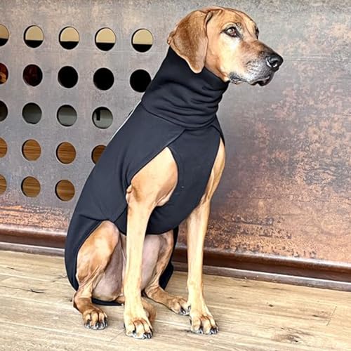 EDEL&SCHNELL Hundejacke reflektierend, Hundemantel mit Reißverschluss, Warmer Mantel für Hunde Größe 40-45, ideal für die Übergangszeit von EDEL&SCHNELL