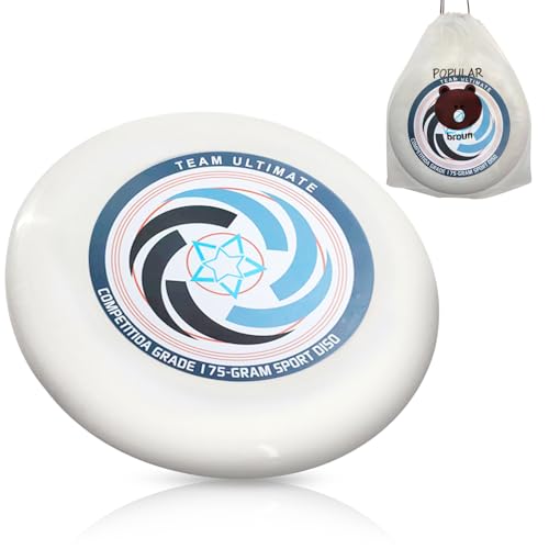 175g Outdoor-Wettkampf-Frisbee, Ultimate Frisbee, drehbares Profi-Frisbee, Bio-Ultimate-Frisbee für Outdoor-Funsport, geeignet für Gelegenheitsspieler und Profis (Aufbewahrungstasche) [Abschnitt b] von EEPLUYTY