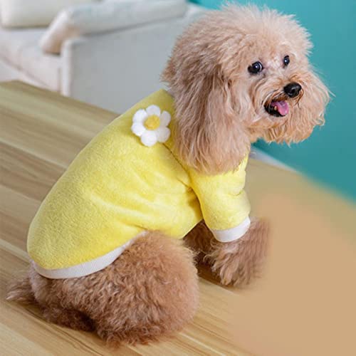 Candy Color Hundekleidung Winter Fleece Haustierkleidung Oansatz Sweatshirt Hoodies Lange Plüsch Ärmellose Weste Jacke Für Kleine Hunde Mops von EFFGAMU