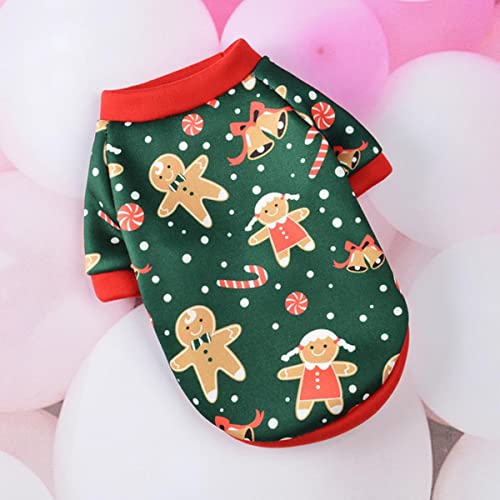 Cartoon Weihnachten Hoodie Niedliche Casual Hundebekleidung Universal Pet Printed Jacket Pets Clothing Fashion Pet Supplies Sweater von EFFGAMU