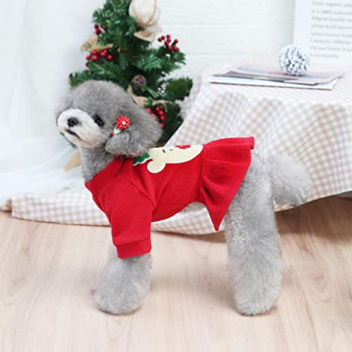 Cartoon Welpen Hund Pullover Winter Warme Kleidung für kleine Hunde Weihnachtskostüm Chihuahua Mantel Stricken Häkeltuch Jersey von EFFGAMU