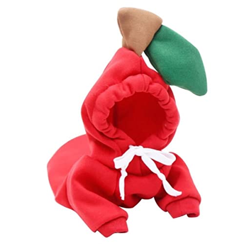 Hund Hoodies Kleidung Nette Plüsch Hundemantel Hoodies Für Französische Bulldogge Haustier Halloween Frosch Obst Cosplay Kostüm Kleine Hundejacke von EFFGAMU