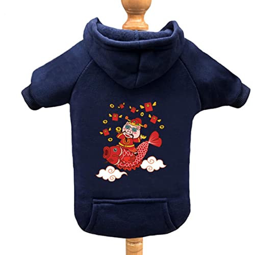 Weihnachtshundekleidung Elch Elephant Print Hund Hoodies Mantel Hunde Sweatshirt für Chihuahua Welpen Haustierkleidung für kleine Hunde Katzen von EFFGAMU