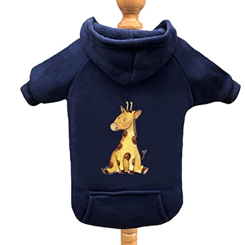 Weihnachtshundekleidung Elch Elephant Print Hund Hoodies Mantel Hunde Sweatshirt für Chihuahua Welpen Haustierkleidung für kleine Hunde Katzen von EFFGAMU