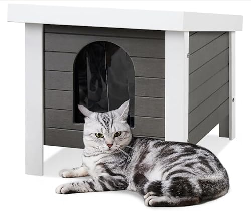 Outdoor Cat House, Poly Lumber Feral Cat Shelter Weatherproof von EFURDEN