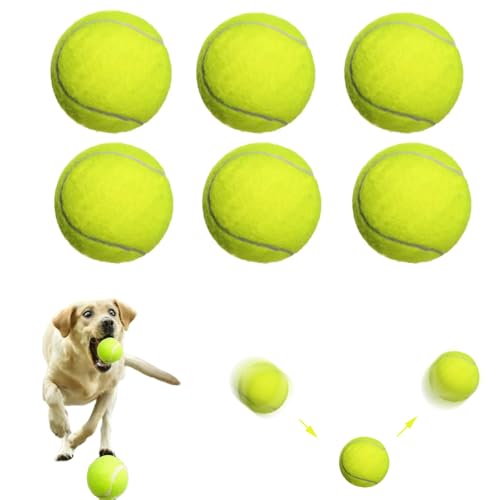 EFYUE 6 Stück Hunde-Kauspielzeug, interaktives Hundespielzeug, interaktives Tennis, das Gummimaterial ist voller Elastizität, geeignet für kleine und mittelgroße Hunde von EFYUE