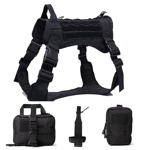 Taktische Tarnung Molle Hundeweste Harness Pet Jacket Hund Brustgeschirre mit Beutel von EGEN