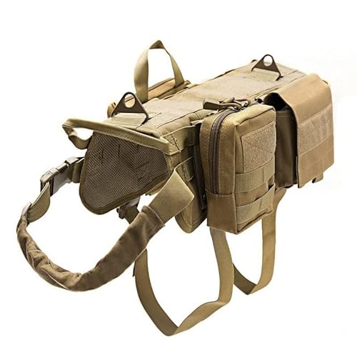 Taktische Tarnung Molle Hundeweste Harness Pet Jacket Hund Brustgeschirre mit Beutel von EGEN