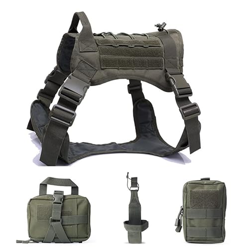 Taktische Tarnung Molle Hundeweste Harness Pet Jacket Hund Brustgeschirre mit Beutel von EGEN