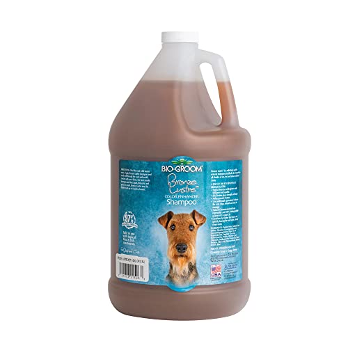 Bio-groom - Bronze Lustre Hundeshampoo - Intensiviert braune Fellfarbe - Verleiht Glanz - Schnelle Ausspülzeit - Mit Sojaprotein - Ohne Parabene und Farbstoffe - 3,8 L von Bio-groom