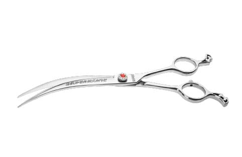 EHASO Hundeschere Gebogen Revolution Super Curve Profi Fellschere für Hunde | 22 cm stark gebogen | Hochwertige Hundescheren direkt aus Solingen | Langlebig und hochwertig von EHASO