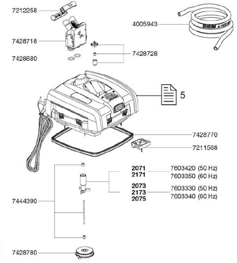 EHEIM 7603330 Pumpenrad Ersatzteil für 2273/75, 2373, 2073/75