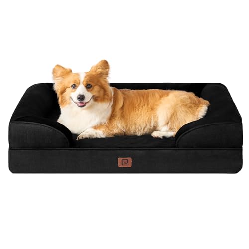 EHEYCIGA Orthopädisches Hundebett Grosse Hunde, Memory Foam Hundekorb Mittelgroße Hunde, Waschbar Hundesofa Wasserdicht rutschfest, Hundecouch mit Hohem Rand von EHEYCIGA