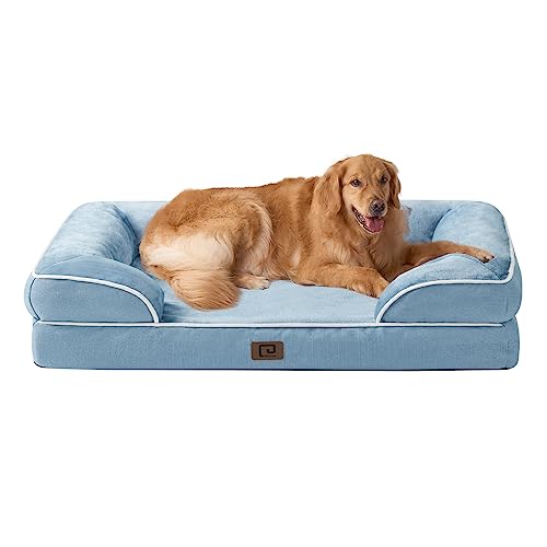 EHEYCIGA Orthopädisches Hundebett Grosse Hunde, Memory Foam Hundekorb XL, Waschbar Hundesofa Wasserdicht rutschfest, Hundecouch mit Hohem Rand von EHEYCIGA