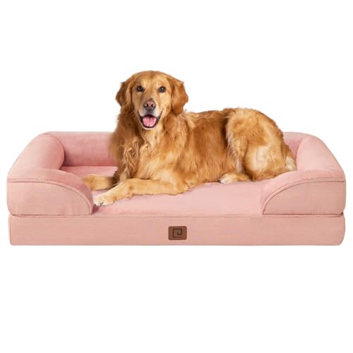 EHEYCIGA Orthopädisches Hundebett Grosse Hunde, Memory Foam Hundekorb XL, Waschbar Hundesofa Wasserdicht rutschfest, Hundecouch mit Hohem Rand von EHEYCIGA