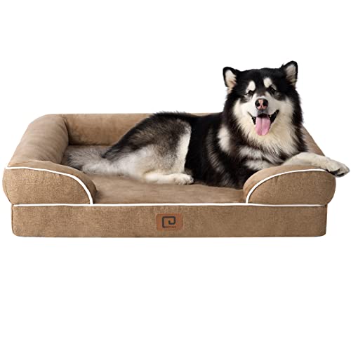 EHEYCIGA Orthopädisches Hundebett Grosse Hunde, Memory Foam Hundekorb XXL, Waschbar Hundesofa Wasserdicht rutschfest, Hundecouch mit Hohem Rand von EHEYCIGA