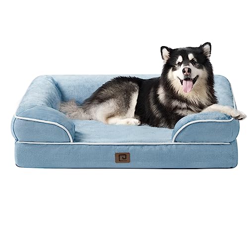 EHEYCIGA Orthopädisches Hundebett Grosse Hunde, Memory Foam Hundekorb XXL, Waschbar Hundesofa Wasserdicht rutschfest, Hundecouch mit Hohem Rand von EHEYCIGA