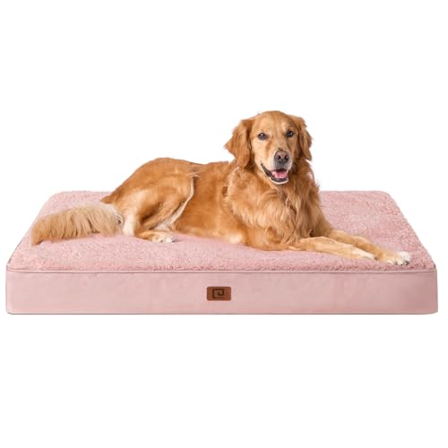 EHEYCIGA Orthopädisches Hundebett Grosse Hunde XL, Hundekissen Waschbar Flauschig, Hundematte Hundematratze mit Abnehmbarem Deckel für Kiste von EHEYCIGA