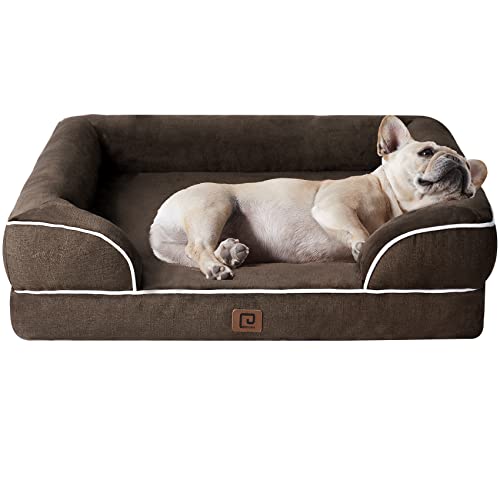 EHEYCIGA Orthopädisches Hundebett Kleine Hunde, Memory Foam Hundekorb Mittelgroße Hunde, Waschbar Hundesofa Wasserdicht rutschfest, Hundecouch mit Hohem Rand von EHEYCIGA