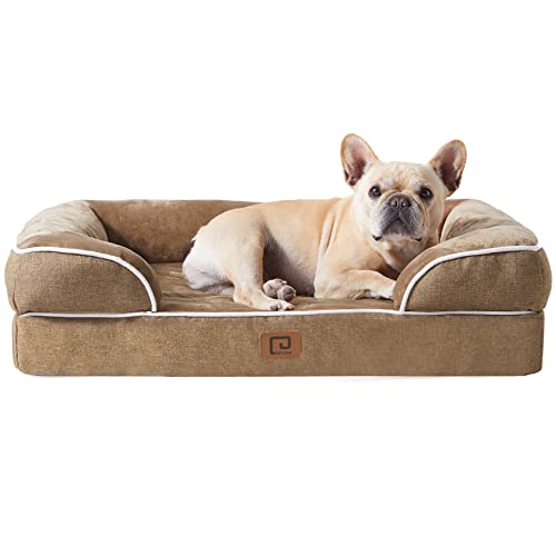 EHEYCIGA Orthopädisches Hundebett Kleine Hunde, Memory Foam Hundekorb Mittelgroße Hunde, Waschbar Hundesofa Wasserdicht rutschfest, Hundecouch mit Hohem Rand von EHEYCIGA