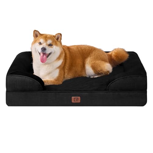 EHEYCIGA Orthopädisches Hundebett Kleine Hunde, Memory Foam Hundekorb Mittelgroße Hunde, Waschbar Hundesofa Wasserdicht rutschfest, Hundecouch mit Hohem Rand von EHEYCIGA