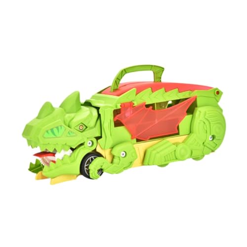 EHJRE Dino Transportauto, Transform Transporter, Dinosaurier Spielzeug, Speicherbares Dinosaurier Schluckfahrzeug für Mädchen, Kinder, Vorschulgeschenk, Hellgrün von EHJRE