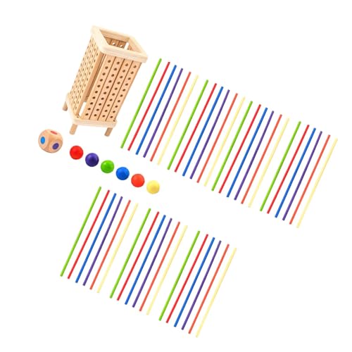 EHJRE Kinder Pull Stick Spielzeug, Kinder Interaktives Brettspiel Montessori Stick Schach, Holzinteressen Intelligentes Spielzeug Kleinkinder Kinder, Quadrat von EHJRE