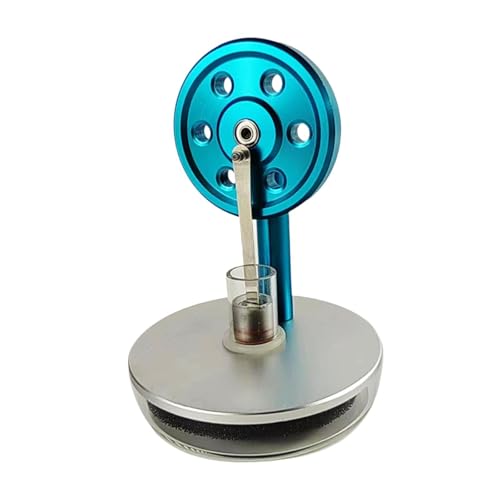 EHJRE Stirlingmotor Modell Zur Dampfwärmeerzeugung, Desktop Display Kit, Blau von EHJRE