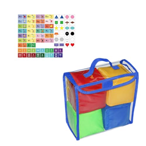 EHJRE Würfel für Kinder, Spielwürfel mit Lernkarten, Vorschulspielzeug, Blau von EHJRE