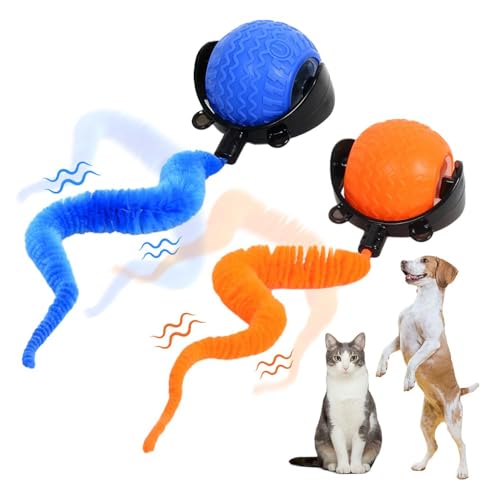 EHOTER Chewy Rolling Ball Rolling Ball für Katzen, intelligentes interaktives Katzenspielzeug, selbstrollender Ball, elektrischer Ball, Spielzeug für Katzen, interaktiver Katzenspielzeugball, 360° von EHOTER