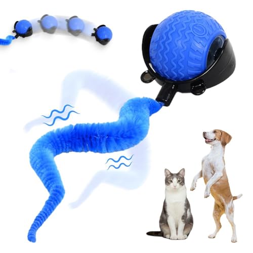 EHOTER Chewy Rolling Ball Rolling Ball für Katzen Smart Interaktives Katzenspielzeug Selbstrollender Ball Elektrischer Ball Spielzeug für Katzen Interaktiver Katzenspielzeugball 360° Rollen Kleine von EHOTER