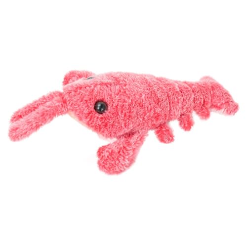 EHOTER Floppy Lobster Hundespielzeug Schlapphummer Interaktiv Springhummer Kauspielzeug Elektrisch Plüsch-Schlenker Kauspielzeug USB- Bewegliches Haustier Spielzeug (1) von EHOTER