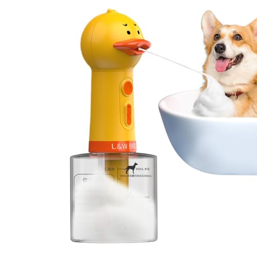 EHOTER Hundebad Schaummaschine Hund elektrische Hund Reinigung Schaum Maschine Shampoo für Hunde Haustier IPX 6 wasserdicht, wiederaufladbare Seifenspender (1) von EHOTER