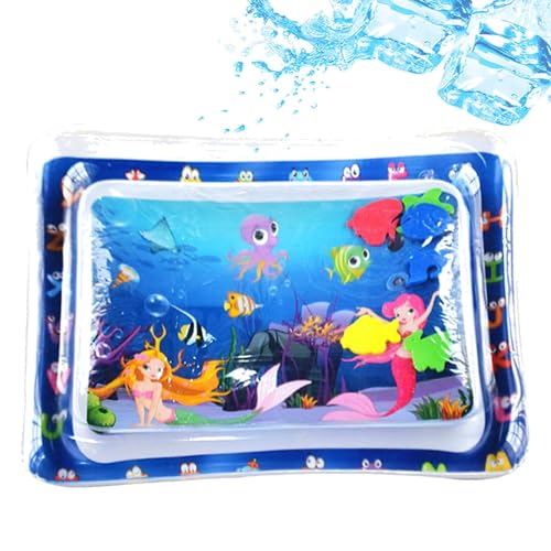 EHOTER Sensor Water Playmat Sensorisch Wassermatte Sommer Wasserspielmatte Interaktiv Katzenspielzeug Verdickt Spielmatte Mit Fisch Zum Spielen für Katzen Hunde Haustiere Geschenk (010) von EHOTER