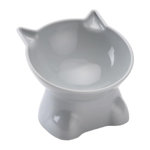 Futternapf Erhöht - Anti Erbrechen Fressnapf Katze mit 15° Neigung Design Katzennapf Katzenfutter Napf Welpe Futternäpfe Katzen Futternapf (Blau) von EHOTER