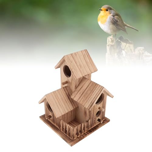 Vogelhaus aus Holz, Kleiner Vogelnisthäuschen-Feeder, Ländliche Dächer für Innen- und Außenhöfe, Nistkasten für Zaunkönige, Schwalben, Finken, Meise von EIMSOAH