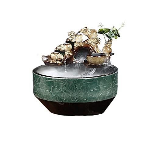 Fischschalen Aquarium Aquarium-Keramik-Aquarium Home Living Room Circulation Flow Water Fish Tank Feng Shui Lucky Ornaments Balcony Fish Culture Bowl Mittelstücke Vase (Color : B, Size : 33CM) von EINES