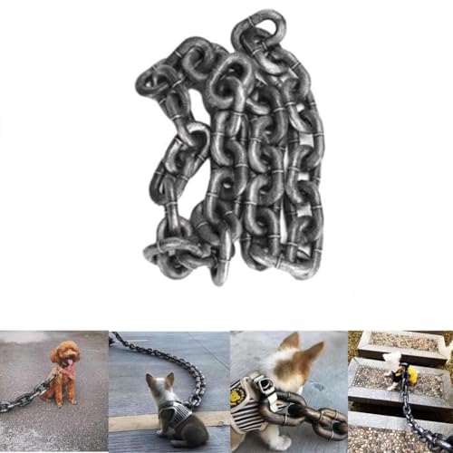 Hundeleine, lustige Hundekette, lange Leine für Hunde im Freien, Kunststoff, große künstliche Kette, Hundeleine, imitiert Eisen-Hundekabel für kleine Hunde, Katzen, Welpen, Pudel von EIRZNGXQ