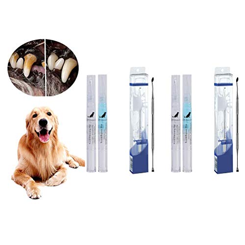 EJOTAY Pet Teeth Repair Pen Pets Dogs Teeth Tartar Dental Calculus Stones Remover (2Sets 5ml+ Teeth Cleaning Tools) von EJOTAY