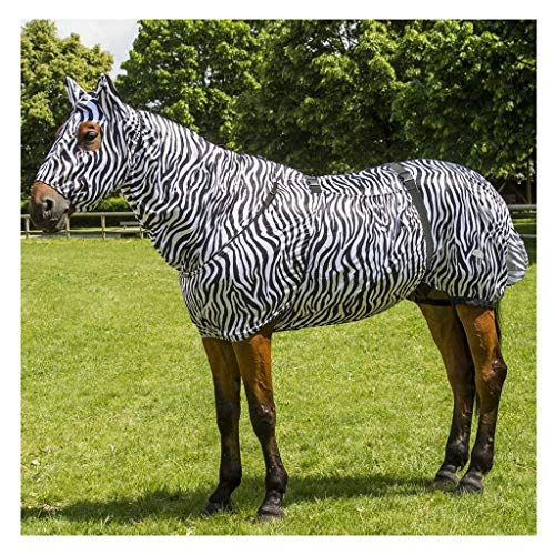 Anti-Ekzem Haube Ekzem Fliegenmaske Zebra Vollblut von Equitheme